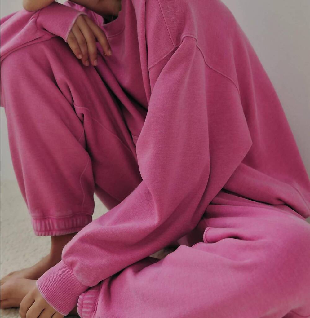 NEW FREE PEOPLE slow it down pullover top in cashmere rose